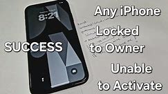 iPhone 6,7,8,X,11,12,13,14,15 Locked to Owner Remove✔️iCloud Unable to Activate Unlock Success✔️
