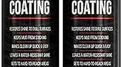 Advanced Kotings High Gloss Shine Coating Spray | Revives Dull Surfaces, UV Protectant, Vinyl, Rubber, Plastic, Easy Off-Road Clean-Up, ATV, UTV, Dirt Bikes Surfaces | Net Weight 12oz - 2 Pack