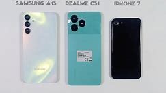 Samsung Galaxy A15 Vs Realme C51 Vs Iphone 7 | Speed Test & Comparison