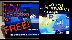 How to Update Honda navigation for FREE to Latest 2022 Firmware | Garmin