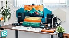 Office Desk Setup Tour 2023 - Dual Monitor Stack