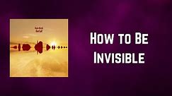kate bush - How to Be Invisible (Lyrics)