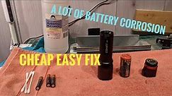 Fixing A Flashlight With A lot Of Battery Corrosion