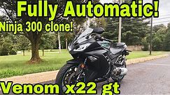 Venom x22 gt 250cc unboxing and drive| automatic motorcycle!