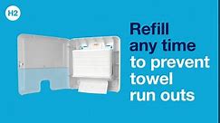 Tork Xpress Mini Multifold Paper Towel Dispenser - Wall Mount Tissue Dispenser with Smart Lock - Suitable for Tork H2 Premium Paper Towels, Color: White