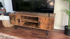 SUPERJARE TV Stand for 55 Inch TV, Entertainment Center with Adjustable Shelf Review