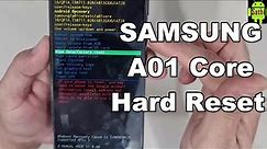 SAMSUNG Galaxy A01 Core Hard Reset/Factory Reset Pattern PIN Password Screen Lock Remove