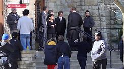 The cast of 'The Bear' gather to film scene for season 3