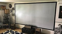 DIY painted movie projection screen with Epson projector