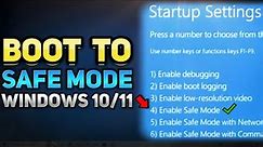 How to Boot Into or Enable Safe Mode (Windows 10/11 Tutorial)