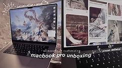  macbook pro unboxing (space grey) 💻 | accessories + princess aesthetic customization 👑🎠🎀
