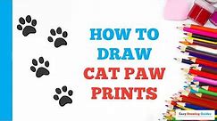 How to Draw Cat Paw Prints in a Few Easy Steps: Drawing Tutorial for Beginner Artists