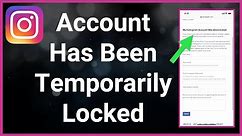 How To Fix Instagram Account Temporarily Locked