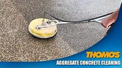 Exposed Aggregate Concrete Driveway Cleaning by Thomo's High Pressure Cleaning