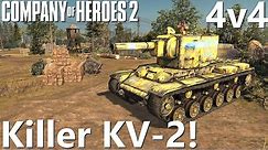 KILLER KV-2! CoH2 4v4 (Company of Heroes 2)