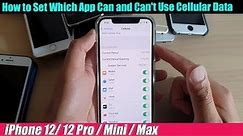 iPhone 12/12 Pro: How to Set Which App Can and Can't Use Cellular Data