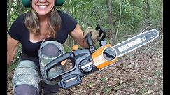 WORX Chainsaw 40-Volt Battery Operated Assembly and Use | Easy & Effective!