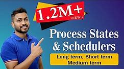L-1.5: Process States in Operating System| Schedulers(Long term,Short term,Medium term)