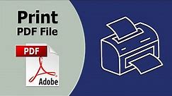 How to print a pdf file using Adobe Acrobat Pro DC