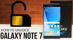 How To Unlock Galaxy Note 7 - SIM Unlock