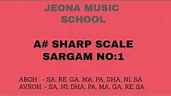 A# sharp scale | 1st Sargam Riyaz | harmonium and tanpura | Fifth black