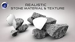 Cinema 4D Material Tutorial - Realistic Stone Material & Texture in Cinema 4D