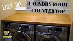 DIY Laundry Room Countertop / Shelf - Cheap and Easy!