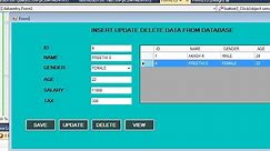 Insert,Delete and Update data in database from datagridview in c sharp