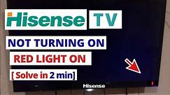 How to Fix Hisense Smart TV Not Turning On Flashing Red Light || Quick Solve in 2 minutes
