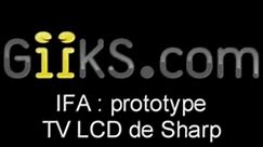 IFA : Sharp TV LCD ultra plate