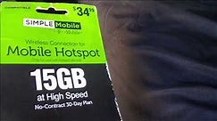 Simple Mobile Moxee wifi hotspot rolling over data how to 3 month review internet reception