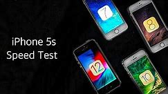 iPhone 5s Speed test! iOS 7, iOS 8, iOS 10 & iOS 12