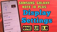 Samsung Galaxy Note 10 plus display settings - screen mode, resolution and color