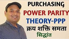 PURCHASING POWER PARITY- PPP THEORY | PPP THEORY FOR EXCHANGE RATE DETERMINATION |