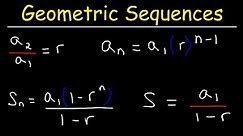 Geometric Series and Geometric Sequences - Basic Introduction