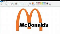 How to draw the McDonald's logo ( 1968 - 2006 ) using MS Paint