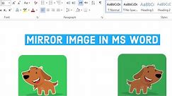 How to mirror image in Ms Word 2010, 2013, 2015, 365