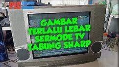 SERVICE MODE TV SHARP CRT 29" GAMBAR MELEBAR