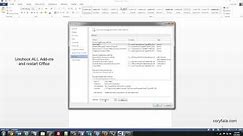 Fix Microsoft Office (2007-2013) Word Disable Add-ins