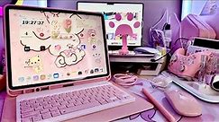 New Unboxing accessories to iPad Pro 12.9 aesthetic keyboard &Apple Pencil. Kawaii Pinterest setting