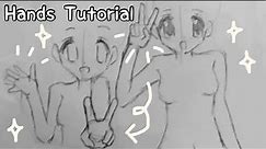 How to draw: anime hands | anime hands anatomy | hands drawing tutorial | step by step