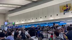 Chaos At Naha Airport After Typhoon Khanun Causes Flight Disruptions In Okinawa, Japan