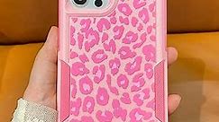 for iPhone 12 Pro Max Case Pink Leopard Cheetah Print, Heavy Duty Tough Rugged Full Body Protection Shockproof Protective Women Girls Case for iPhone 12 Pro Max 6.7'' 2020
