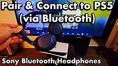 Sony Bluetooth Headphones: How to Pair & Connect to PS5 (WH-XB910N)