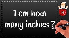 1 cm how many inches