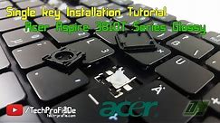 How to replace a key on Acer Aspire laptop keyboard Repair Tutorial