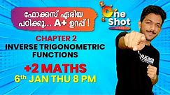 Plus Two One Shot Series | Maths | Chapter -2 | Inverse Trigonometric Function | Exam Winner Family