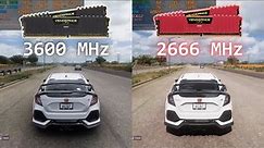 Does RAM speed matter for gaming? 3600 vs 2666 MHz