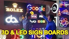 LED light sign board | How to make neon sign | Acrylic 3D Letter | Neon Light Led Name board