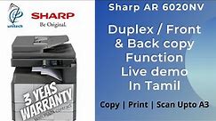 Sharp 6020NV auto duplex| front and back copy function demo.#sharp #xeroxmachine #copier #copiers